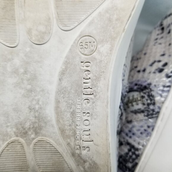 Kenneth Cole Shoes Womens Size 6.5 Gray Reptile Leather Lowe Gentle Souls Sneake - Picture 11 of 11